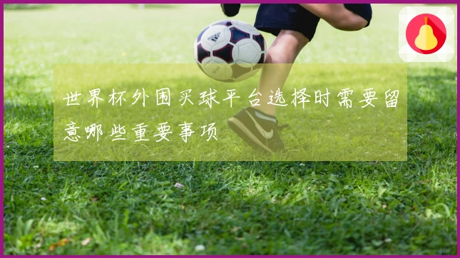 世界杯外围买球平台选择时需要留意哪些重要事项