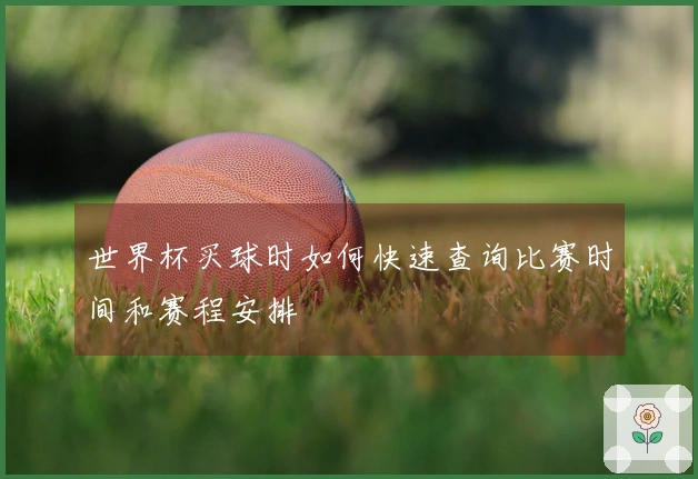 世界杯买球时如何快速查询比赛时间和赛程安排