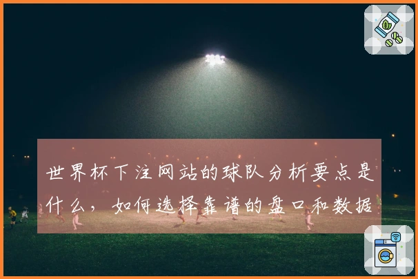 世界杯下注网站的球队分析要点是什么，如何选择靠谱的盘口和数据参考？