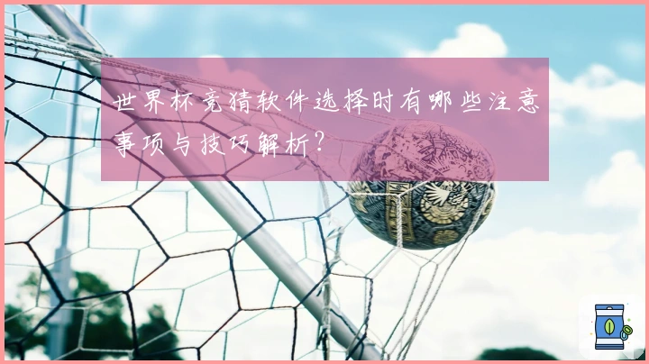 世界杯竞猜软件选择时有哪些注意事项与技巧解析？